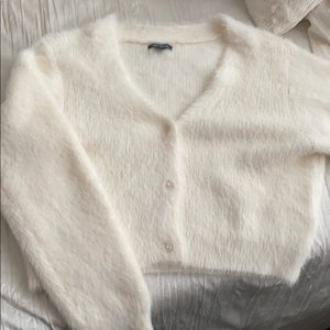 wild fable cropped cream cardigan